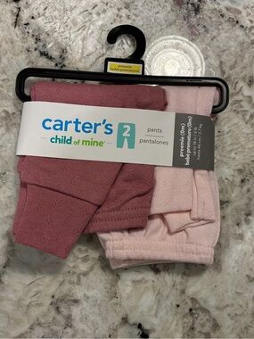 Carter's 2-Pack Baby Pants in Dusty Rose and Light Pink